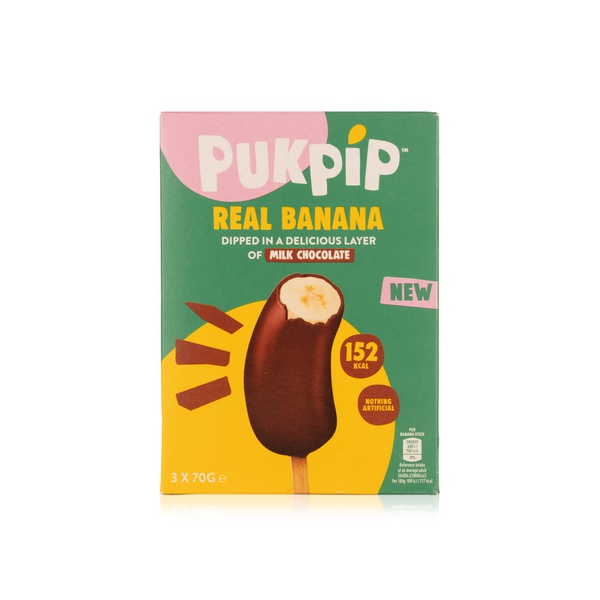 Pukpip Frozen Real Banana Dipped In Milk Chocolate 210G