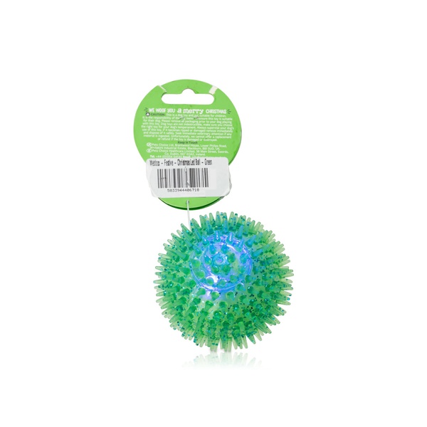 Webbox Green LED Glitter Ball for Dogs