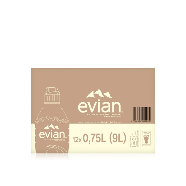 Evian Nomad Natural Mineral Water with Sports Cap 750ml x 12