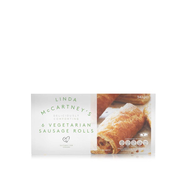 Linda McCartney's Frozen 6 Vegetarian Sausage Rolls 342G