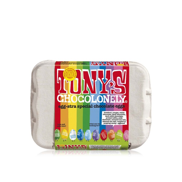 Tony's Chocolonely Egg-Stra Special Chocolate Eggs Easter Novelties Box 150g