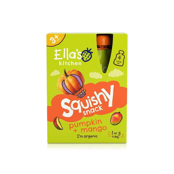 Ella's Kitchen Pumpkin & Mango Squishy Snack 3+ Years 100g x 4