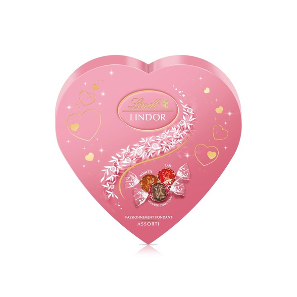 Lindt Lindor Heart Box Pink Assorted Chocolate 160g