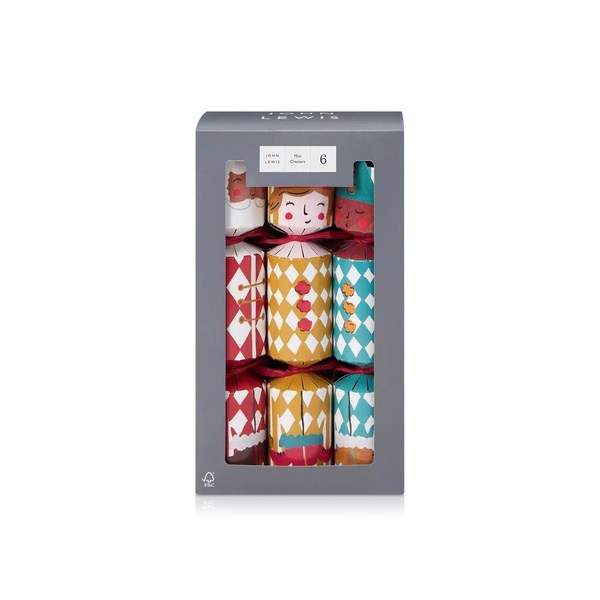 John Lewis Mini Harlequin Cracker Pack of 6