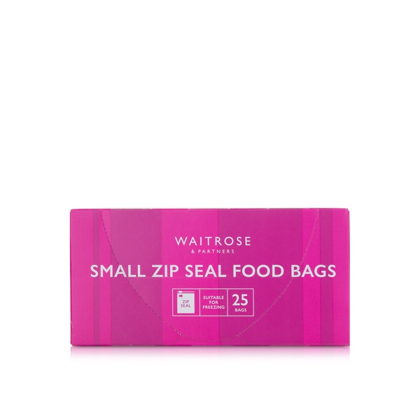 Buy Waitrose small zip lock food bags 25s in UAE