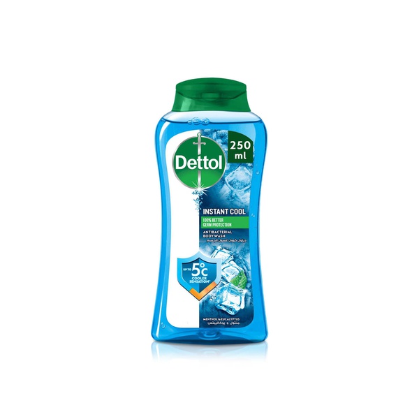 Dettol Instant Cool Antibacterial Bodywash Menthol and Eucalyptus 250ml