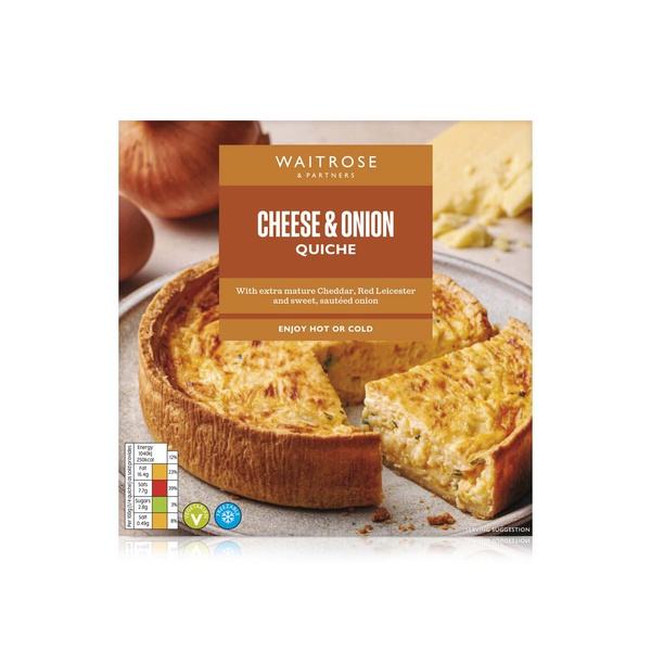 Waitrose Extra Mature Cheddar and Onion Quiche 400g