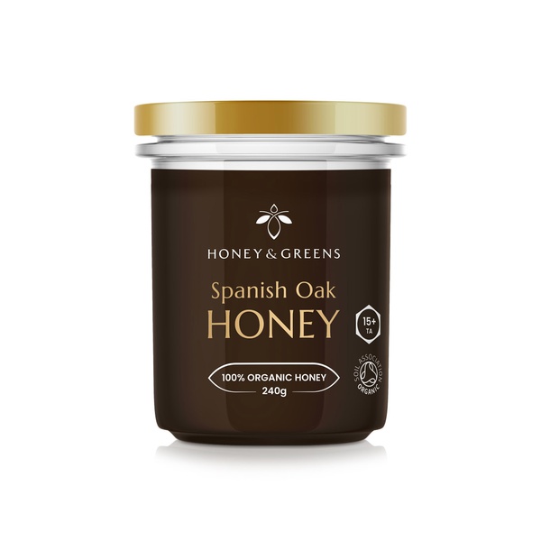Honey & Greens Spanish Organic Oak Honey 240g