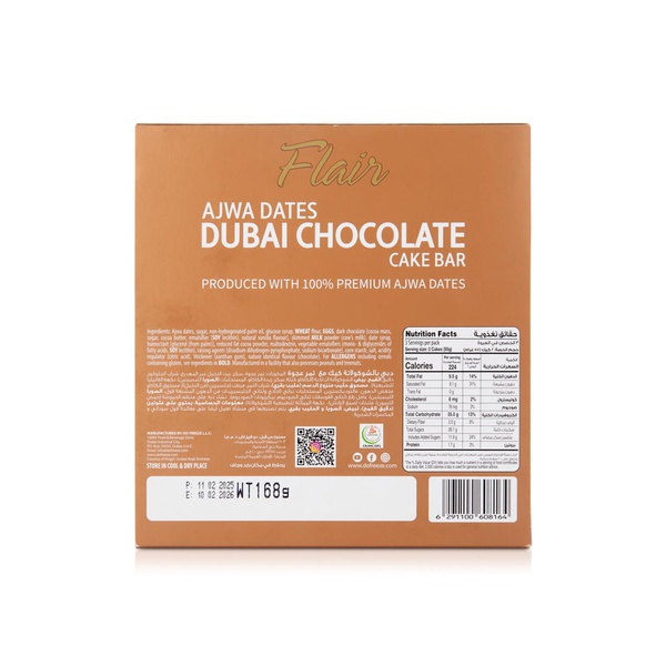 Flair Ajwa Dates Dubai Chocolate Cake Bar x 6 165g