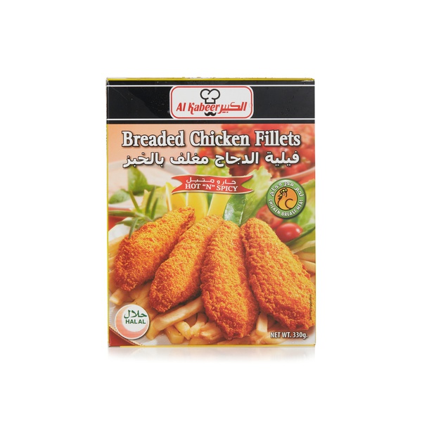 Buy Al Kabeer breaded chicken fillet 330g in UAE