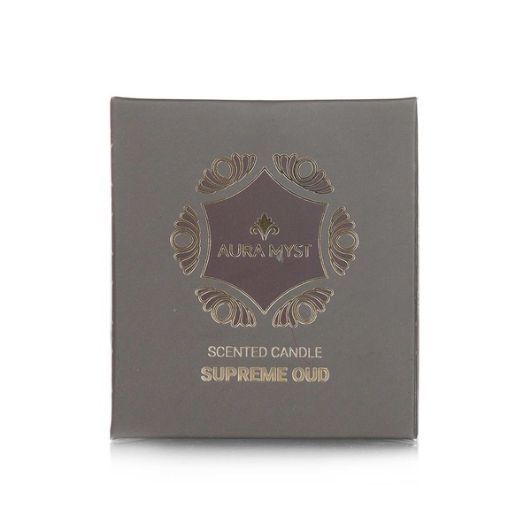 Aura Myst Glass Jar Scented Candle Supreme Oud