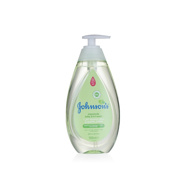 اشتري Johnsons 3-in-1 chamomile baby wash 500ml في الامارات