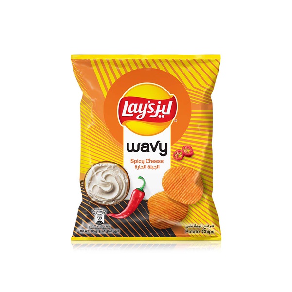 Lay's Wavy Potato Chips Spicy Cheese 85g