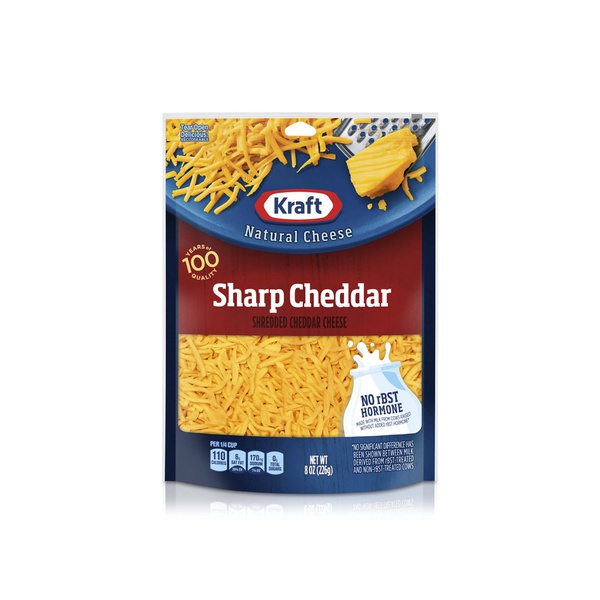 Kraft Shredded Sharp Cheddar 226g