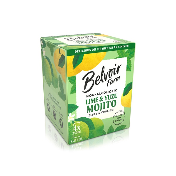 Belvoir Non Alcoholic Lime and Yuzu Mojito 250ml x 4