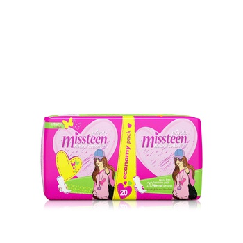 Private Miss Teen Cotton Feel Thin Sanitary Pads with Wings Duo Pack x 20