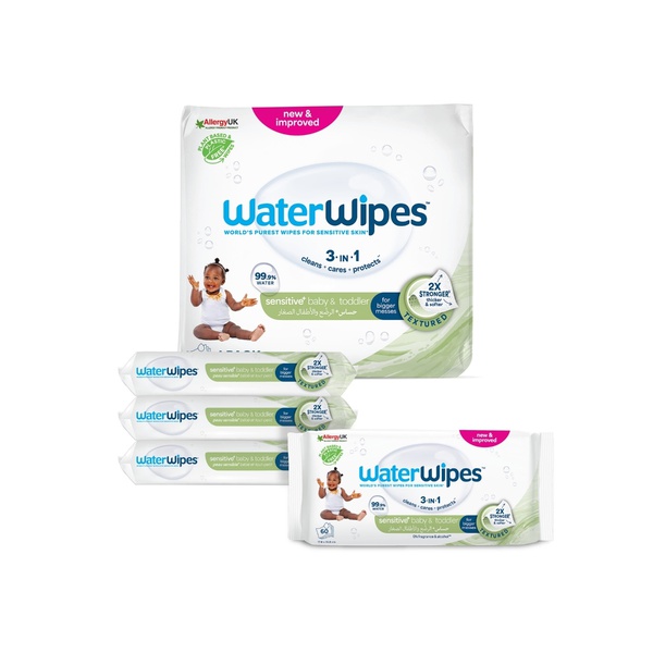 WaterWipes Sensitive+ Baby & Toddler 99.9% Water Wipes x240