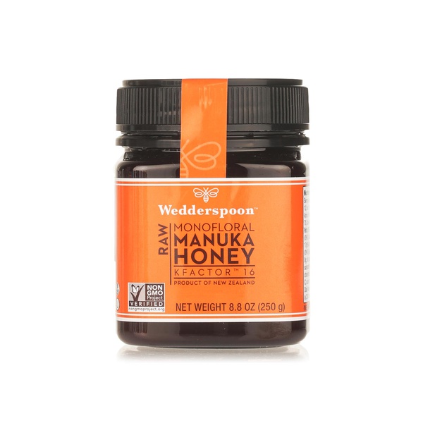 Buy Wedderspoon raw monofloral manuka honey 250g in UAE