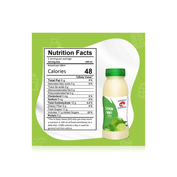 Al Ain Farms Lemon Mint Drink 200ml