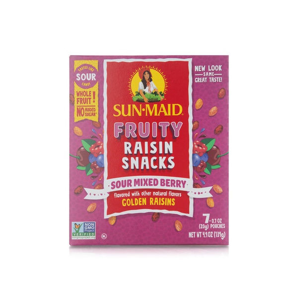 Sun Maid Sour Mixed Berry Raisin Snacks 7 Pack 139g