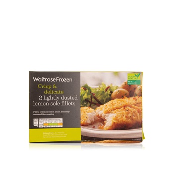 Waitrose Frozen 2 Lightly Dusted Lemon Sole Fillets 270G