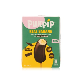 Pukpip Frozen Real Banana Dipped In Dark Chocolate 210G