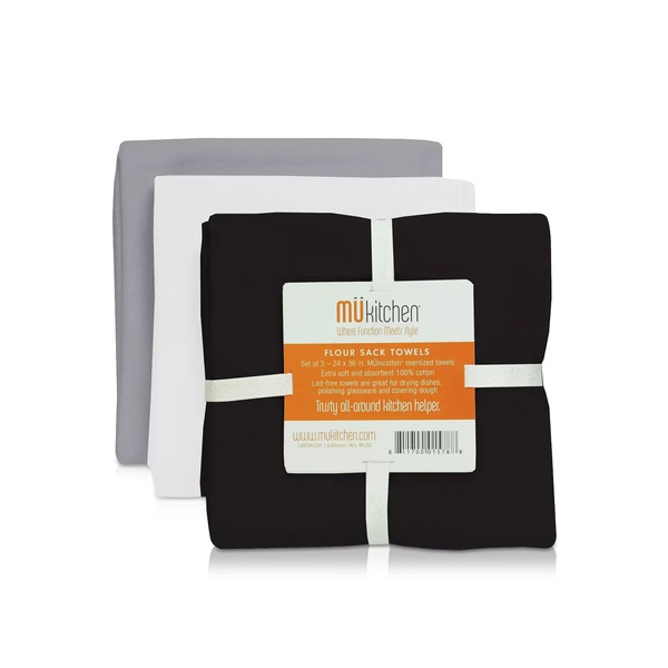 Mukitchen Flour Sack Tea Towels 24x36cm x 3