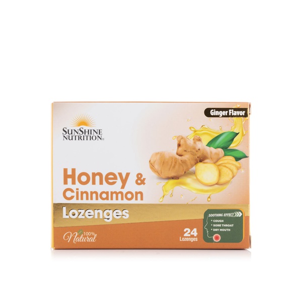 Sunshine Honey and Cinnamon Ginger Lozenges 24 Pack