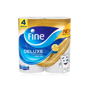 Fine Deluxe 3ply Toilet Paper x 4