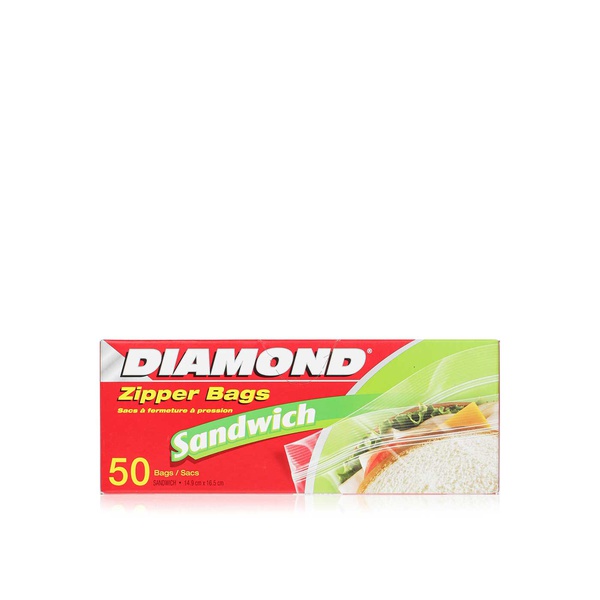 Buy Diamond zipper sandwich bags x50 in UAE