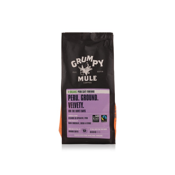 Buy Grumpy Mule organic Peru cafe femenino ground coffee 227g in UAE