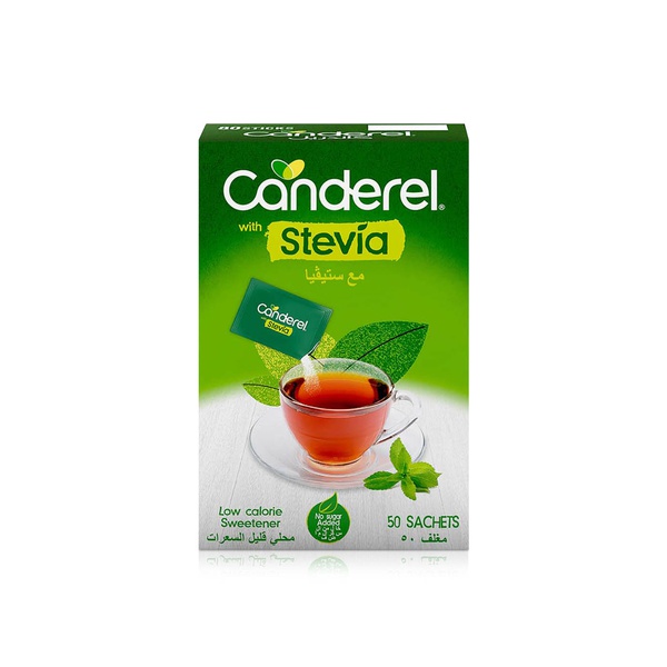 Buy Canderel with stevia low calorie sweetener 100 sachets 200g in UAE