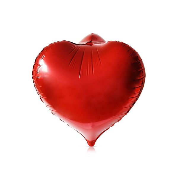 Party Magic Heart Foil Balloon 3D Red x 3