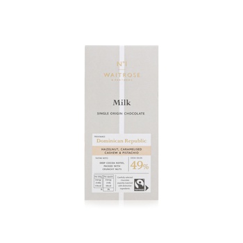 Waitrose No.1 Milk Chocolate with Hazelnut & Cashew 100g