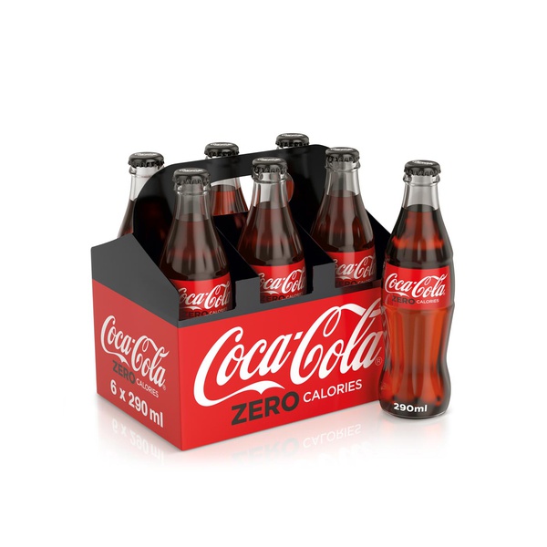 Coca Cola Zero Bottle 290ml x 6