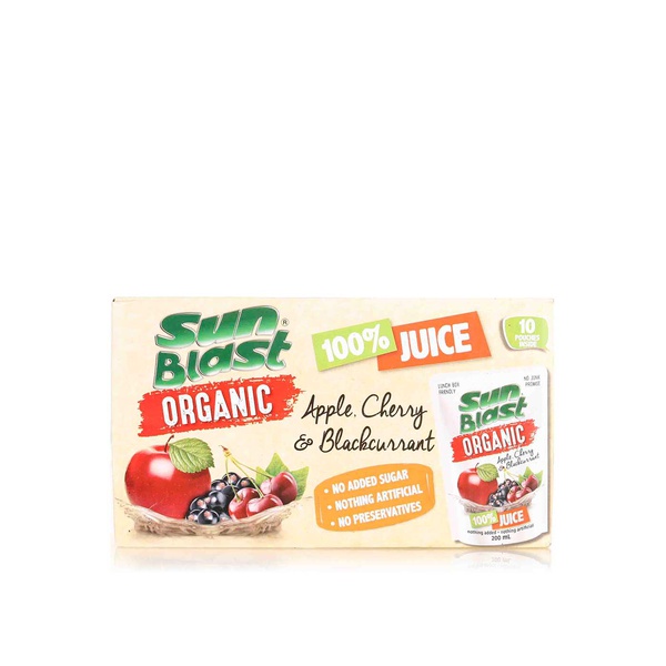Buy Sun Blast organic apple cherry & blackcurrant juice 200ml in UAE