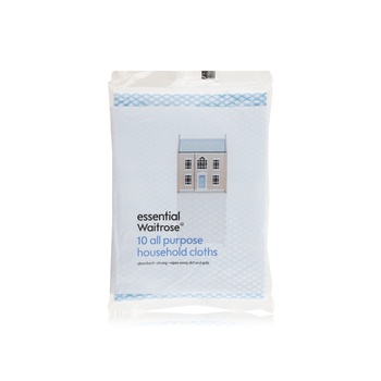 Waitrose Essential All Purpose Household Cloths x 10