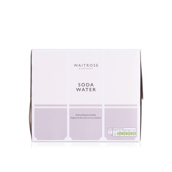 Waitrose Soda Water 250ml 6 Cans