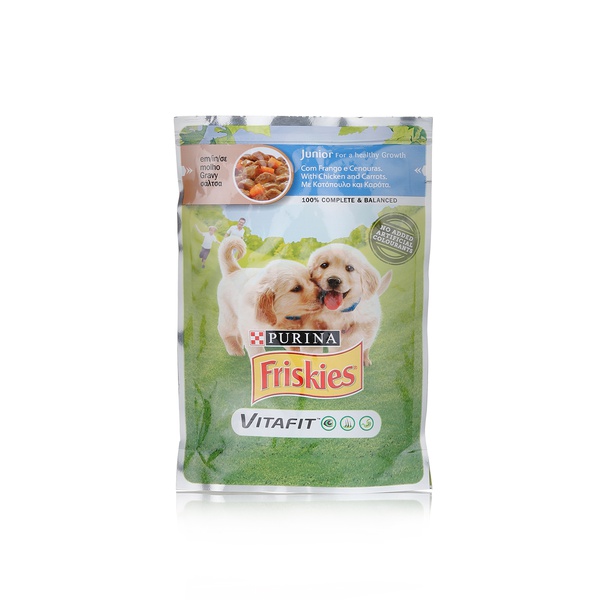 اشتري Purina Friskies chicken & carrots junior dog food 100g في الامارات