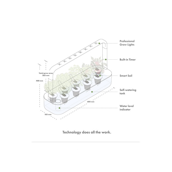 Click & Grow Indoor Smart Garden 9 Pots White