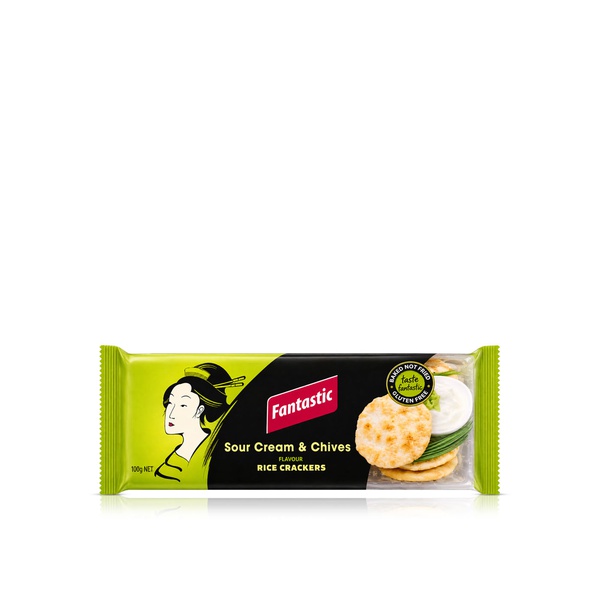 Fantastic Sour Cream & Chives Rice Crackers 100g