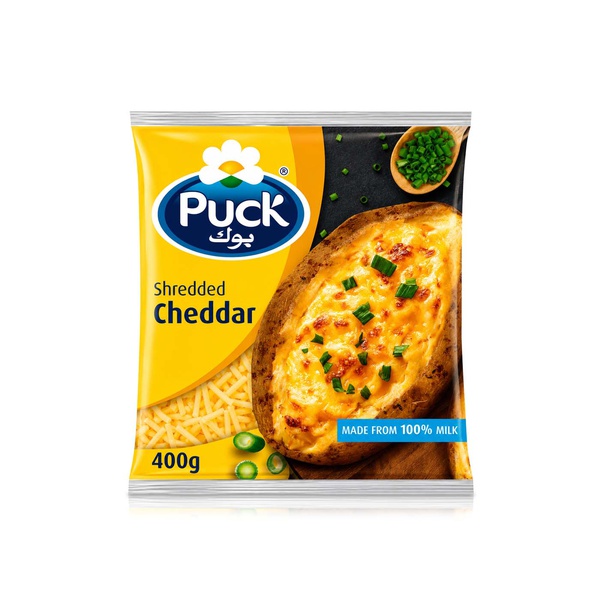 Puck Shredded Cheddar Cheese 400g