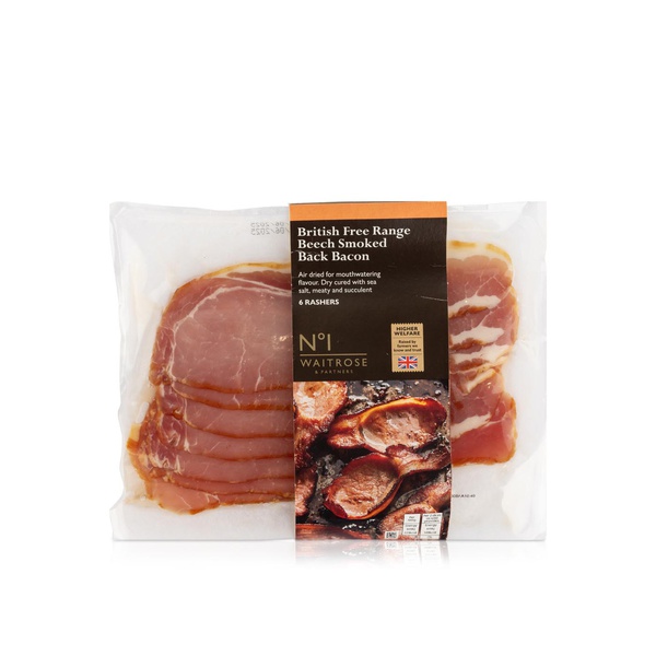 Waitrose No.1 Free Range Smoked Back Bacon 200g