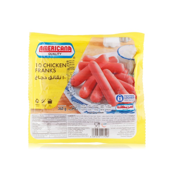 اشتري Americana chicken franks 340g في الامارات