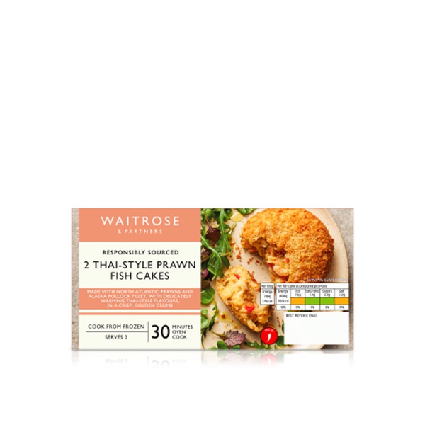 Waitrose Frozen Thai Prawn Fish Cakes 2 X 230G