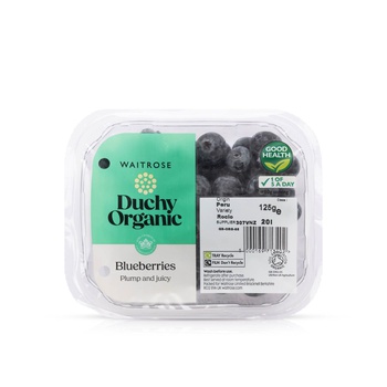 Waitrose Organic Blueberries 125g
