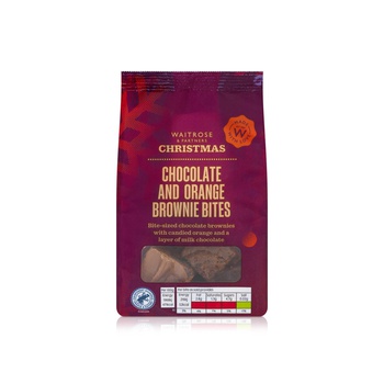 Waitrose Christmas Chocolate and Orange Mini Brownie Bites 132g