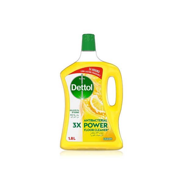 Buy Dettol antibacterial power floor cleaner lemon 1.8l in UAE