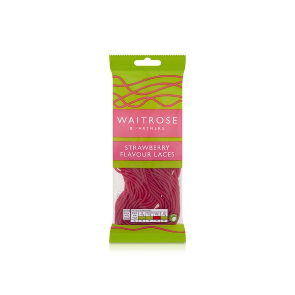Waitrose Strawberry Flavour Laces 65g