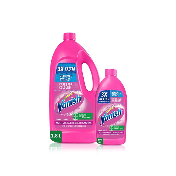 Vanish Liquid Fabric Stain Remover for Coloured & White Clothes 1.8L + 500ml Free